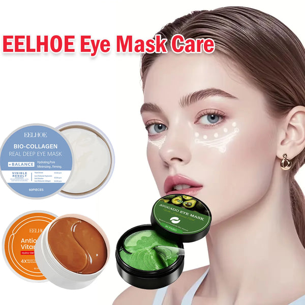Eye Mask Hyaluronic Acid Hydrating Bio-Collagen Firming Vitamin C Brightening Under Eye Patches Anti-Puffiness Reduce Dark Circl